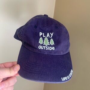 Life is Good Blue Play Outside Cap hat outdoors hiking